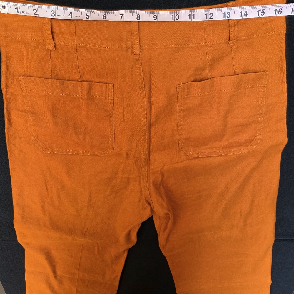 Anthropologie Pants 12 Womens Maeve The Colette Cropped Wide Leg Mid Rise Pants - Picture 4 of 9